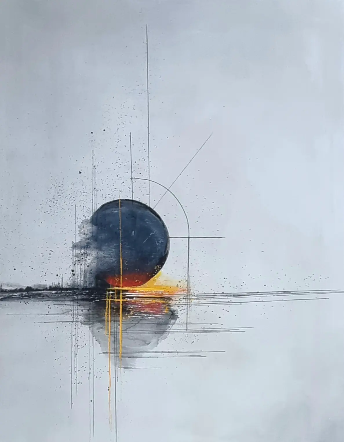 Handgemaltes Acrylbild auf Leinwand – Einzigartiges Kunstwerk in der Galerie der Drachenburg Marktbreit.