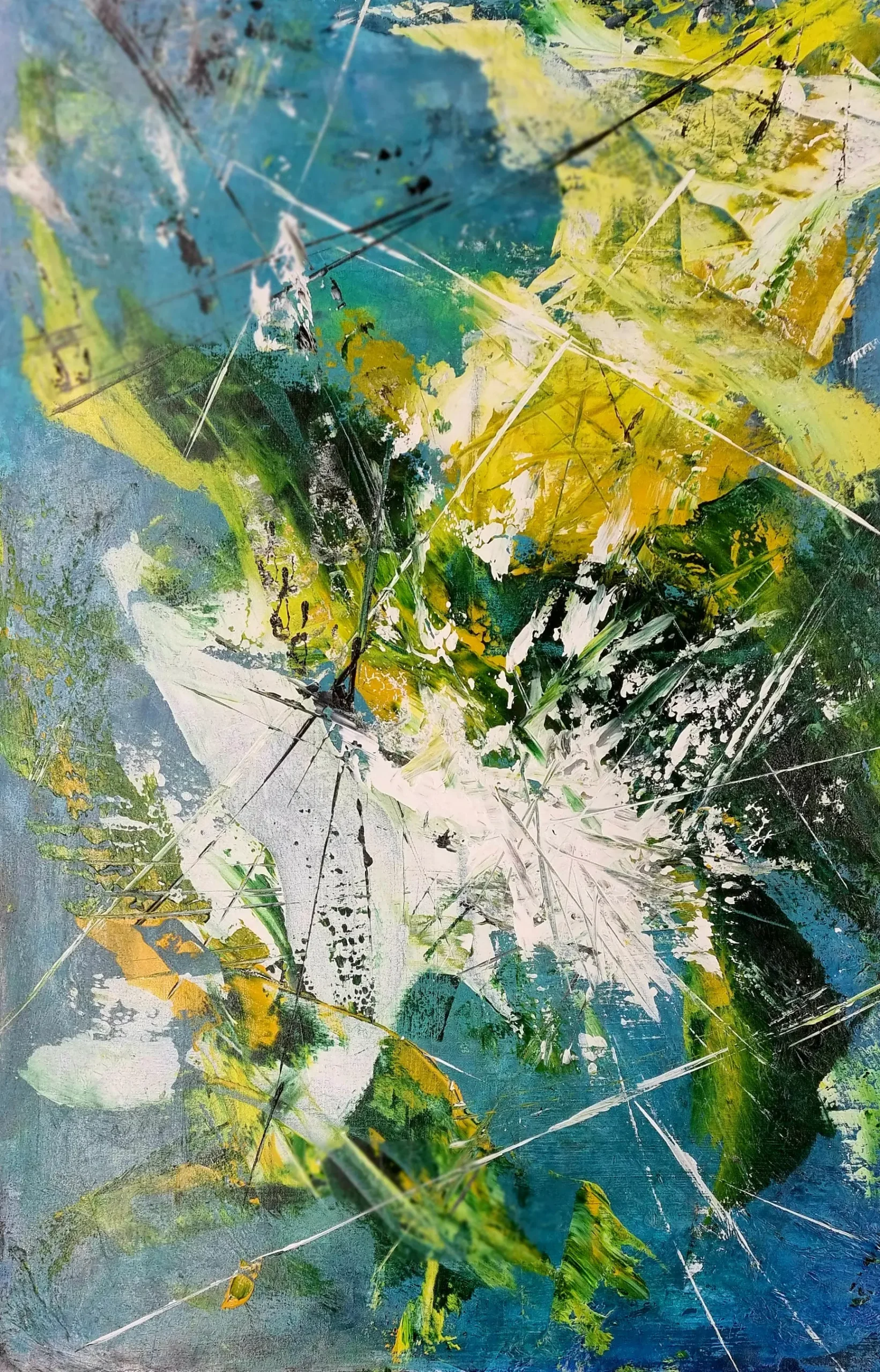 Handgemaltes Acrylbild auf Leinwand – Einzigartiges Kunstwerk in der Galerie der Drachenburg Marktbreit.